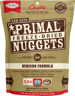 Primal Freeze Dried Nuggets Venison Formula Complete Diet for Cats