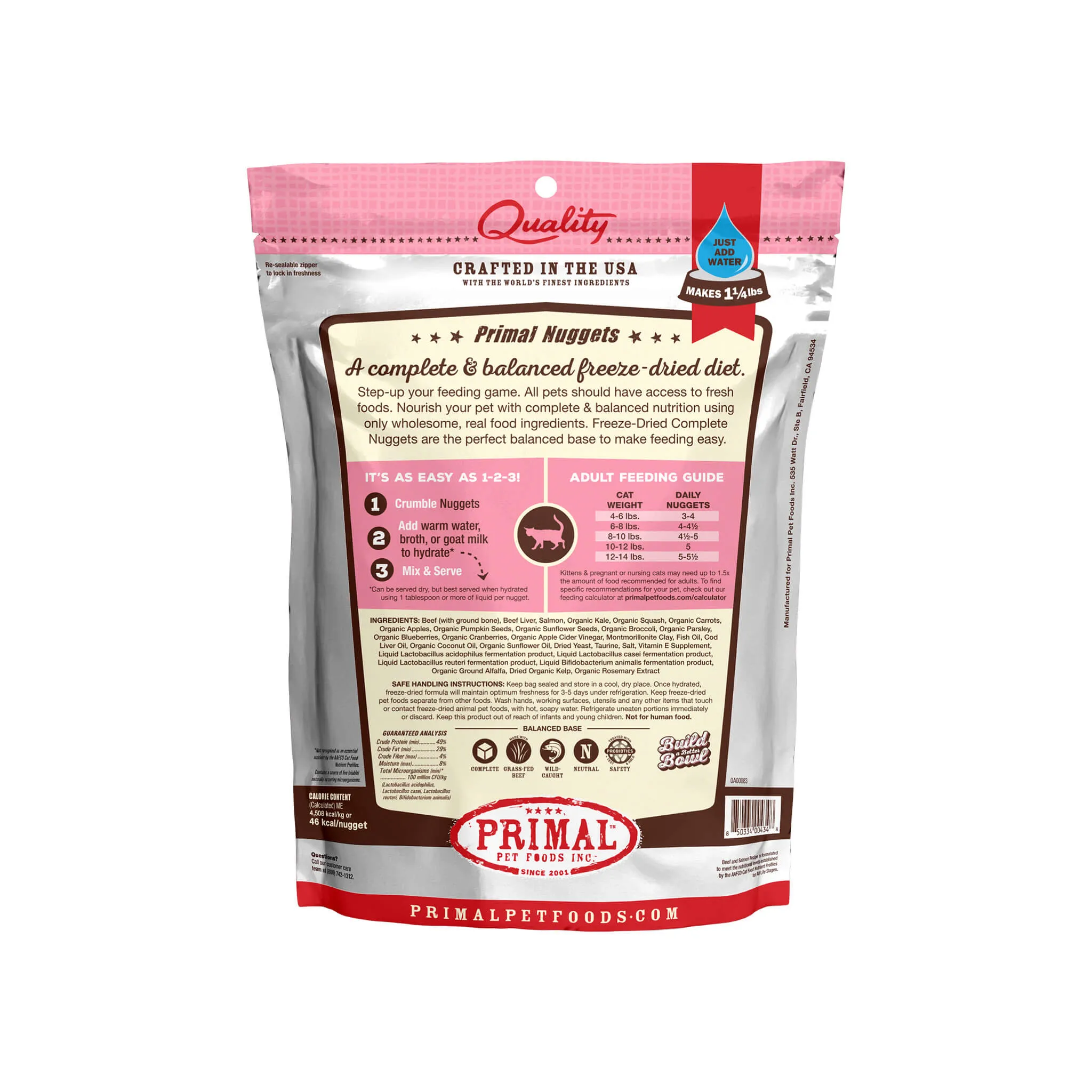 Primal Pet Foods Freeze-Dried Nuggets Cat Food