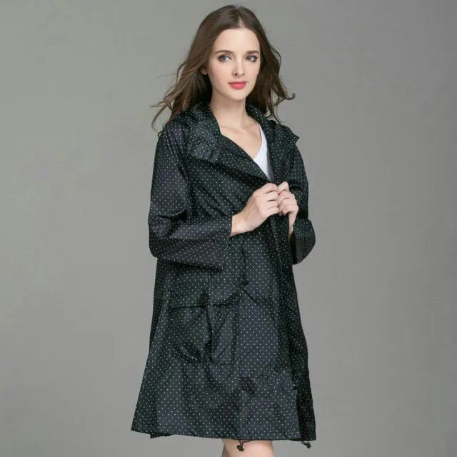 Raincoat Women Men Ladies Rain Coat Poncho Breathable Long Portable Water-Repellent Rainwear Jacket