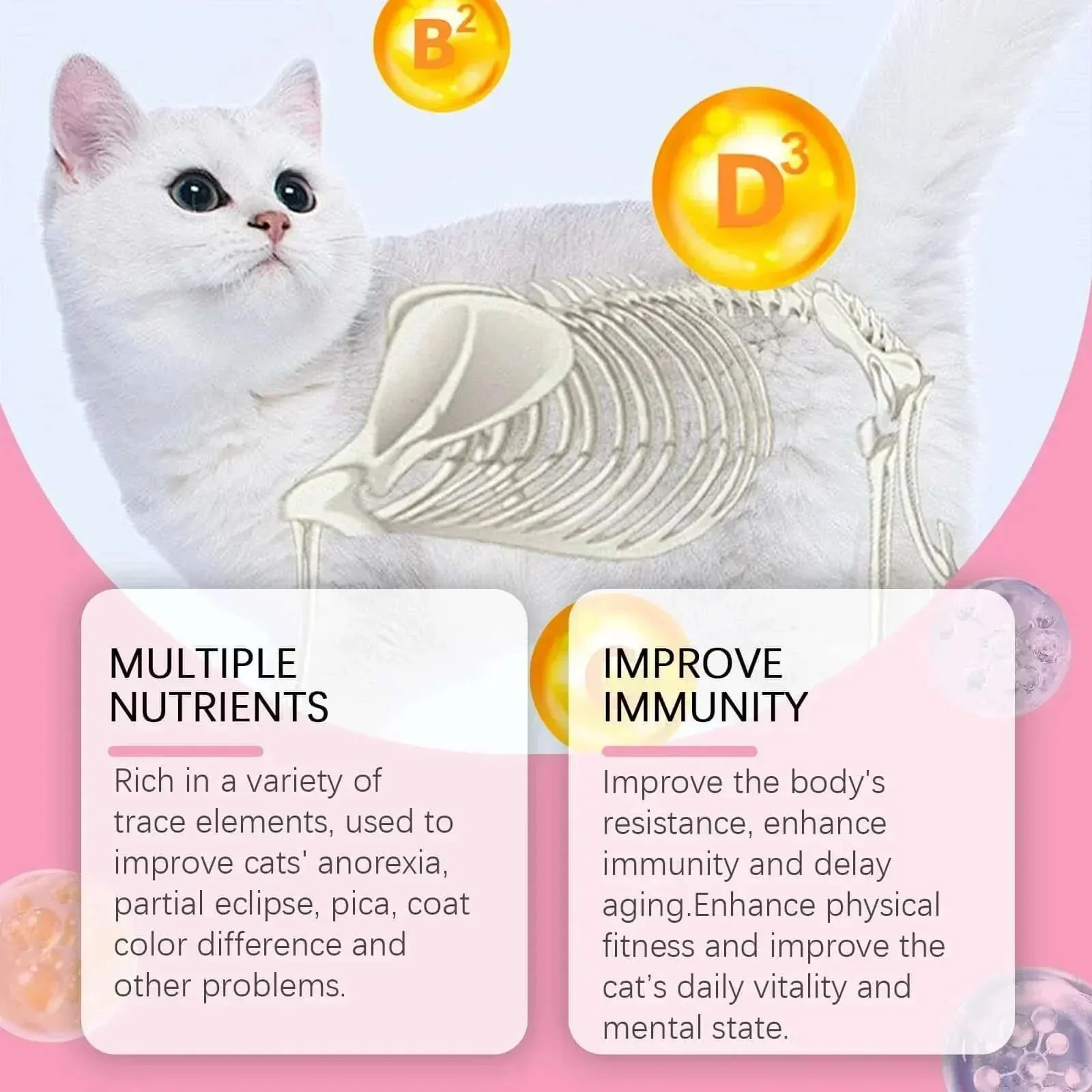 Relaxing Micronutrient Tablets for Cats – Balanced Diet & Vitamins