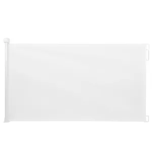 Retractable Mesh Safety Baby Gate Pet Gate 34.4" Tall, Extends up to 71" Wide, White