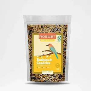 Robust Birdie's Delight | Nutritious Bird Food | for Budgies & Canaries | Small Birds | 1 Kg Pack