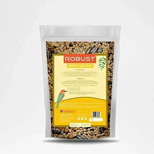 Robust Birdie's Delight | Nutritious Bird Food | for Budgies & Canaries | Small Birds | 1 Kg Pack