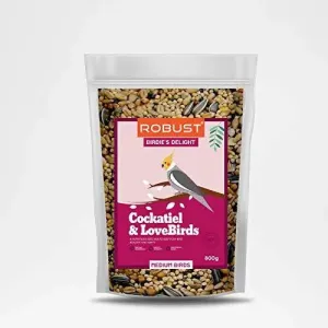 Robust Birdie's Delight | Nutritious Bird Food | for Cockateil & Lovebirds | Medium Birds | 800g Pack