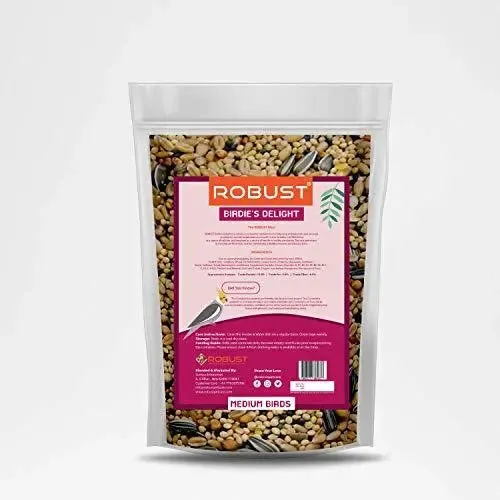 Robust Birdie's Delight | Nutritious Bird Food | for Cockateil & Lovebirds | Medium Birds | 800g Pack