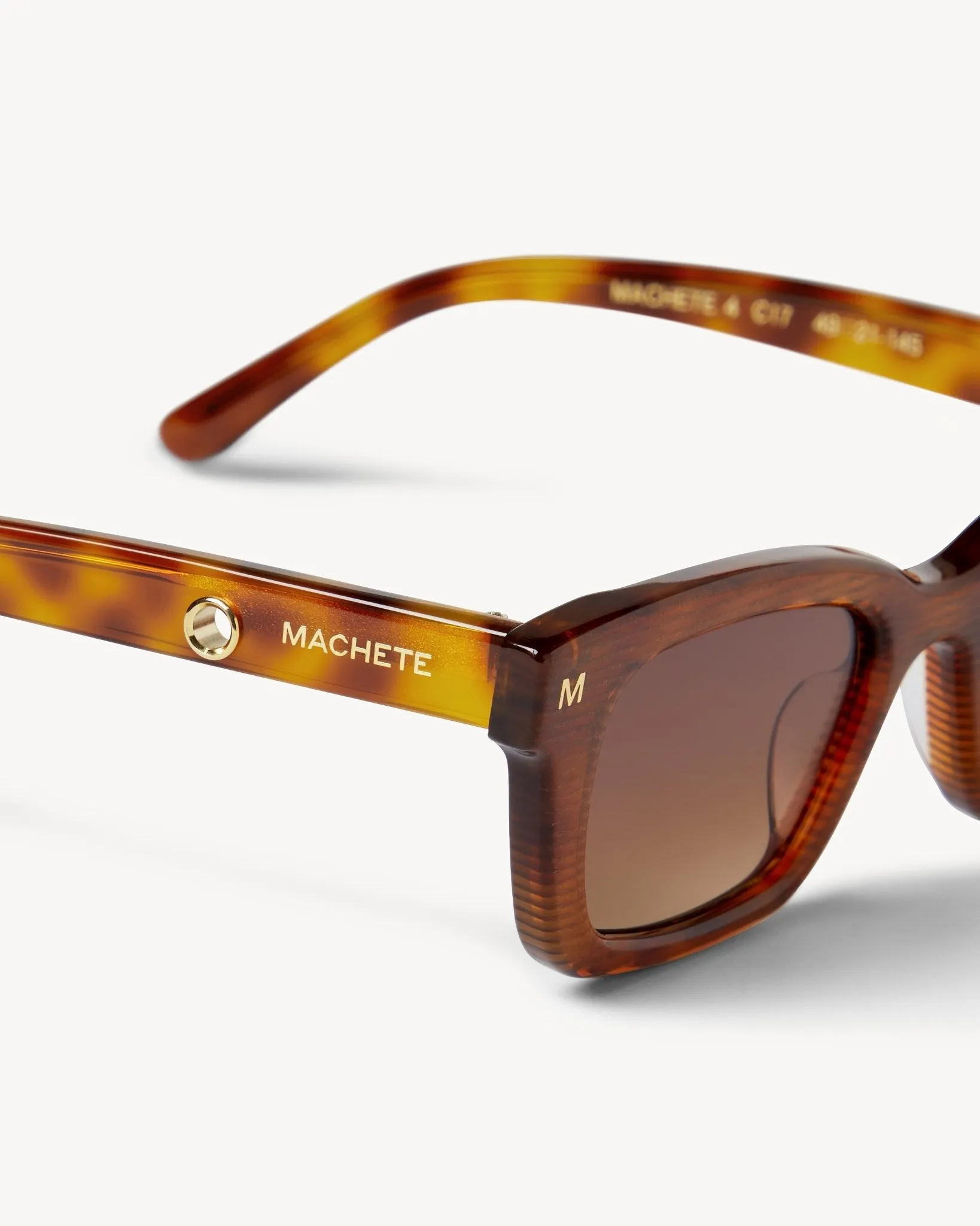 Ruby Sunglasses in Dark Tortoise Stripe