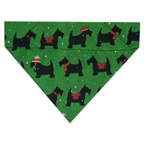 Scotty Dog Christmas Bandana For Dogs