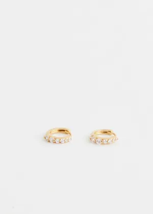 Small Crystal Hoops