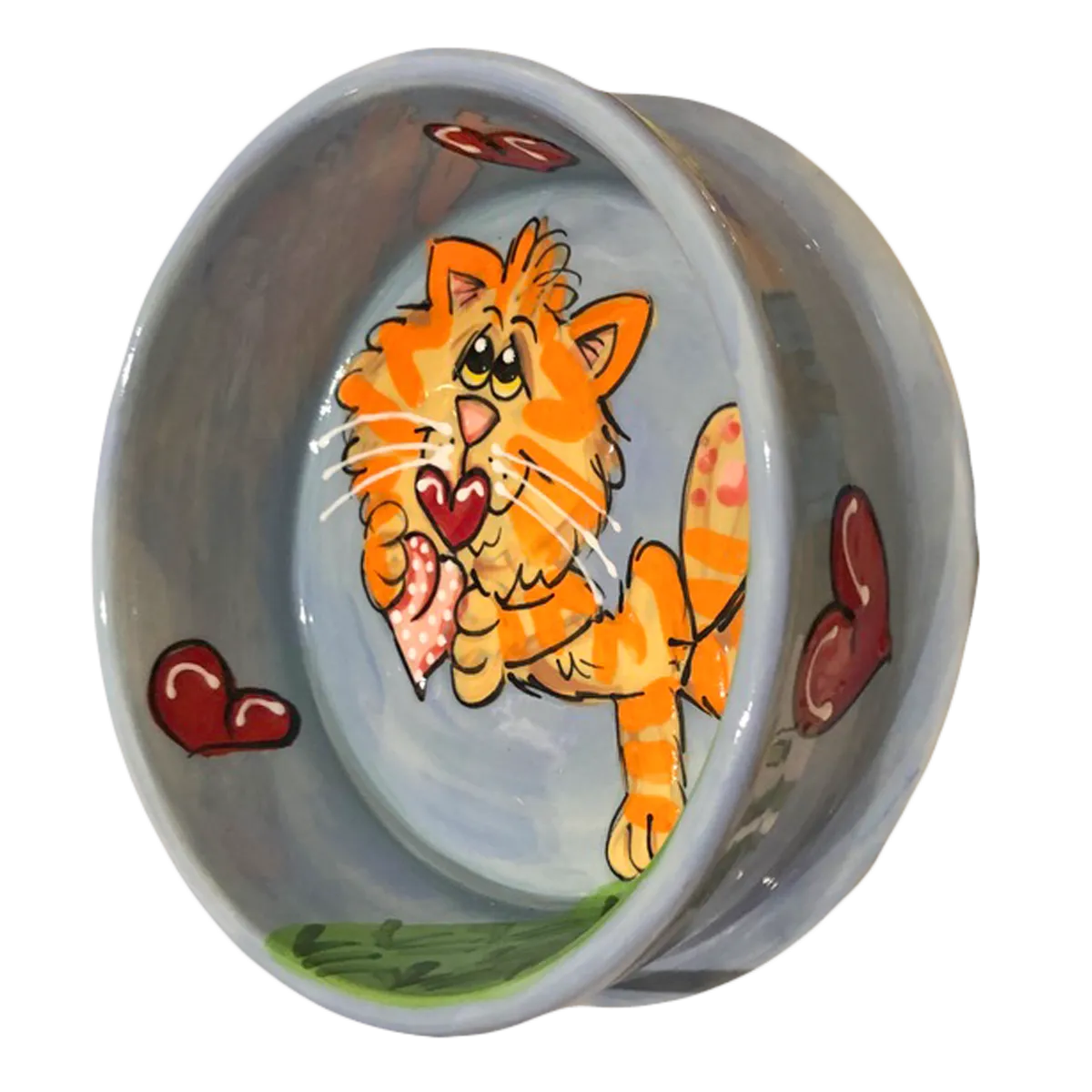 Tabby Love Pottery Cat Dish by Debby Carman