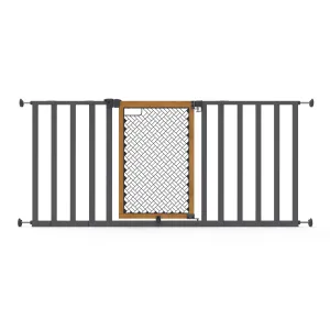 The Thruway 60XW Series Extra Wide Safety Pet and Baby Gate, 30"-60" Wide, 26" Tall  Honey Oak