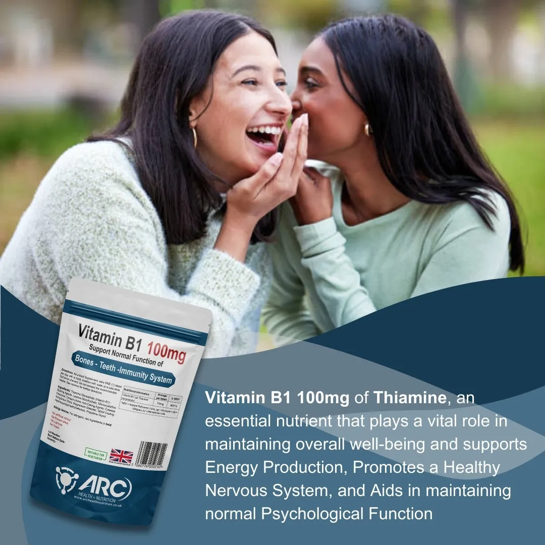 Thiamine 100mg Vitamin B1 - High Strength Tablets