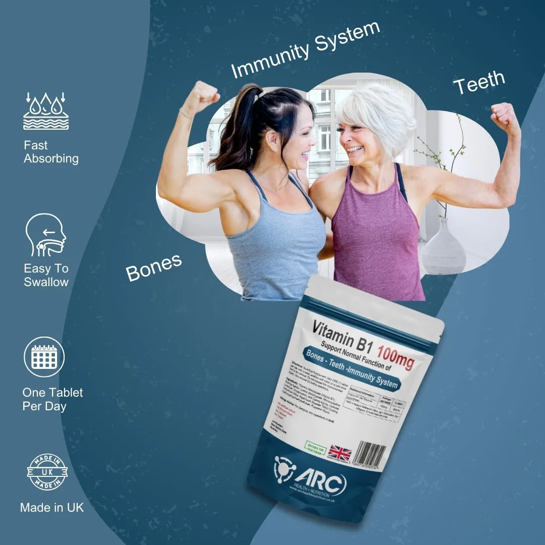 Thiamine 100mg Vitamin B1 - High Strength Tablets