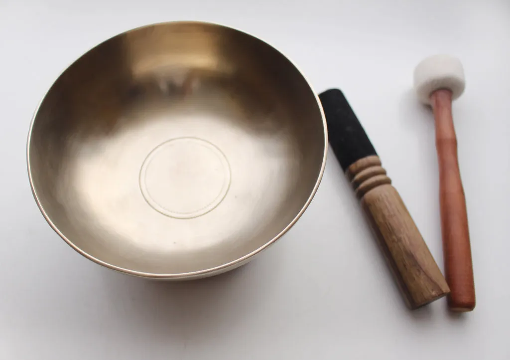 Tibetan Healing Zen Singing Bowl 7"/19.9 cm with Cushion and Mallet Note # F