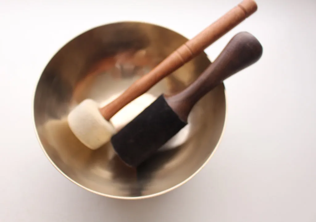 Tibetan Healing Zen Singing Bowl with Cushion and Thick Mallet Note# F