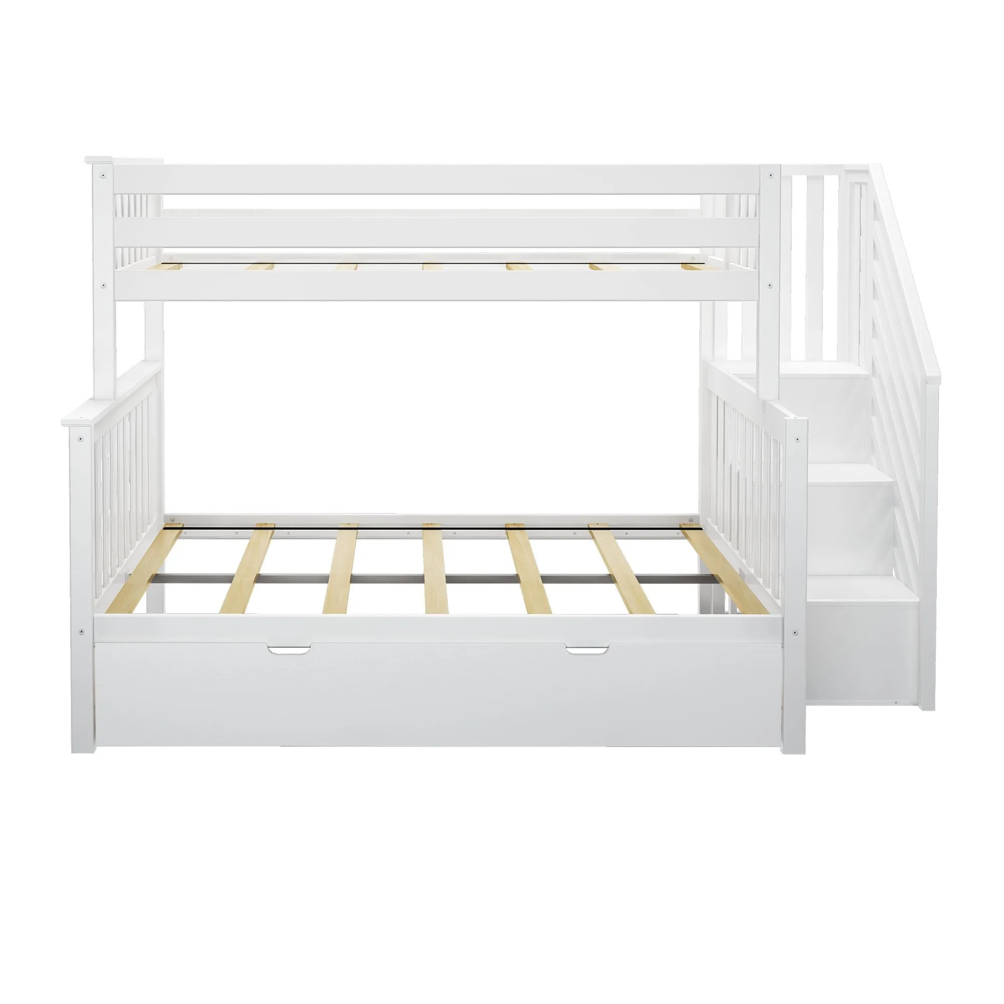 Twin Over Full Bunk Bed With Stairs & Trundle