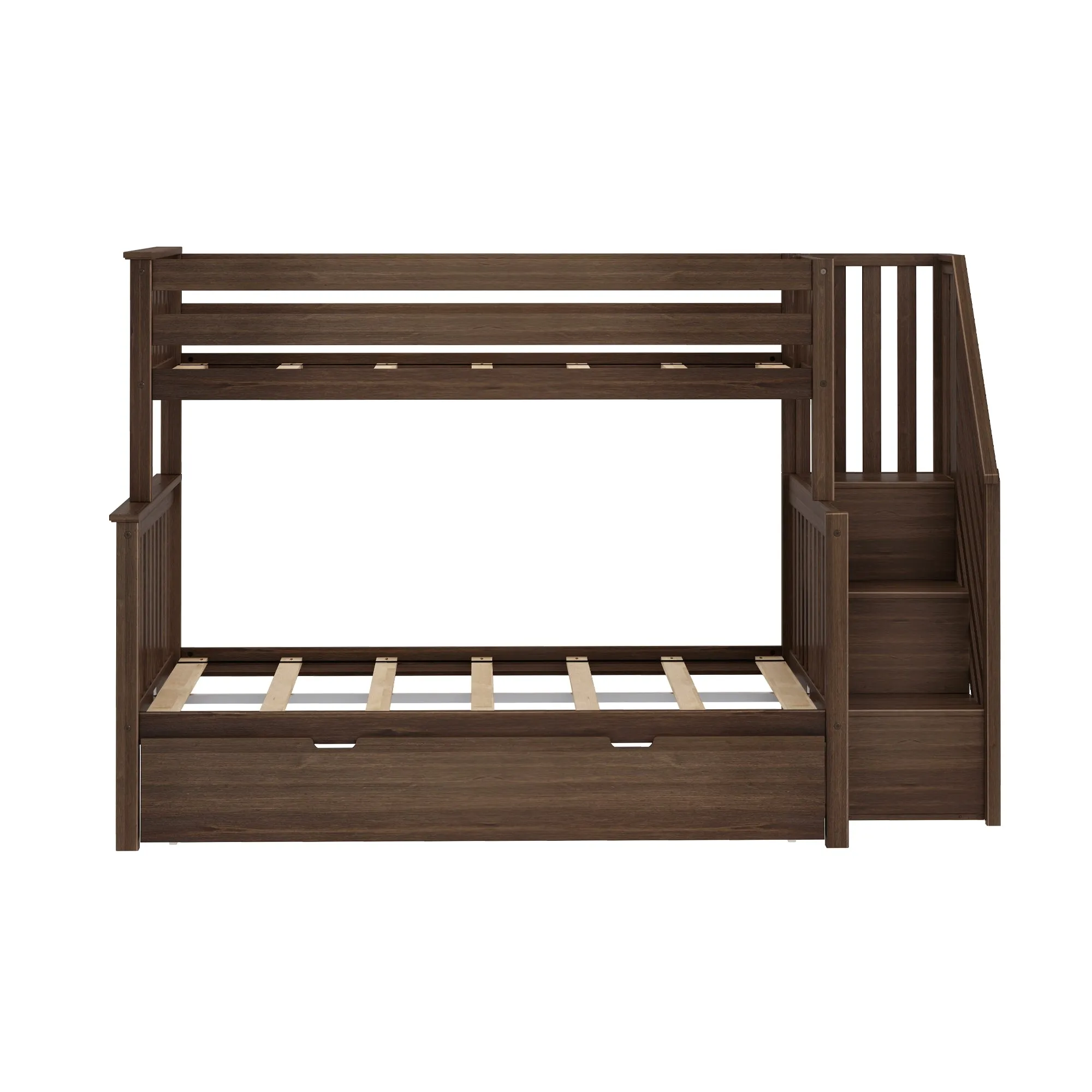Twin Over Full Bunk Bed With Stairs & Trundle