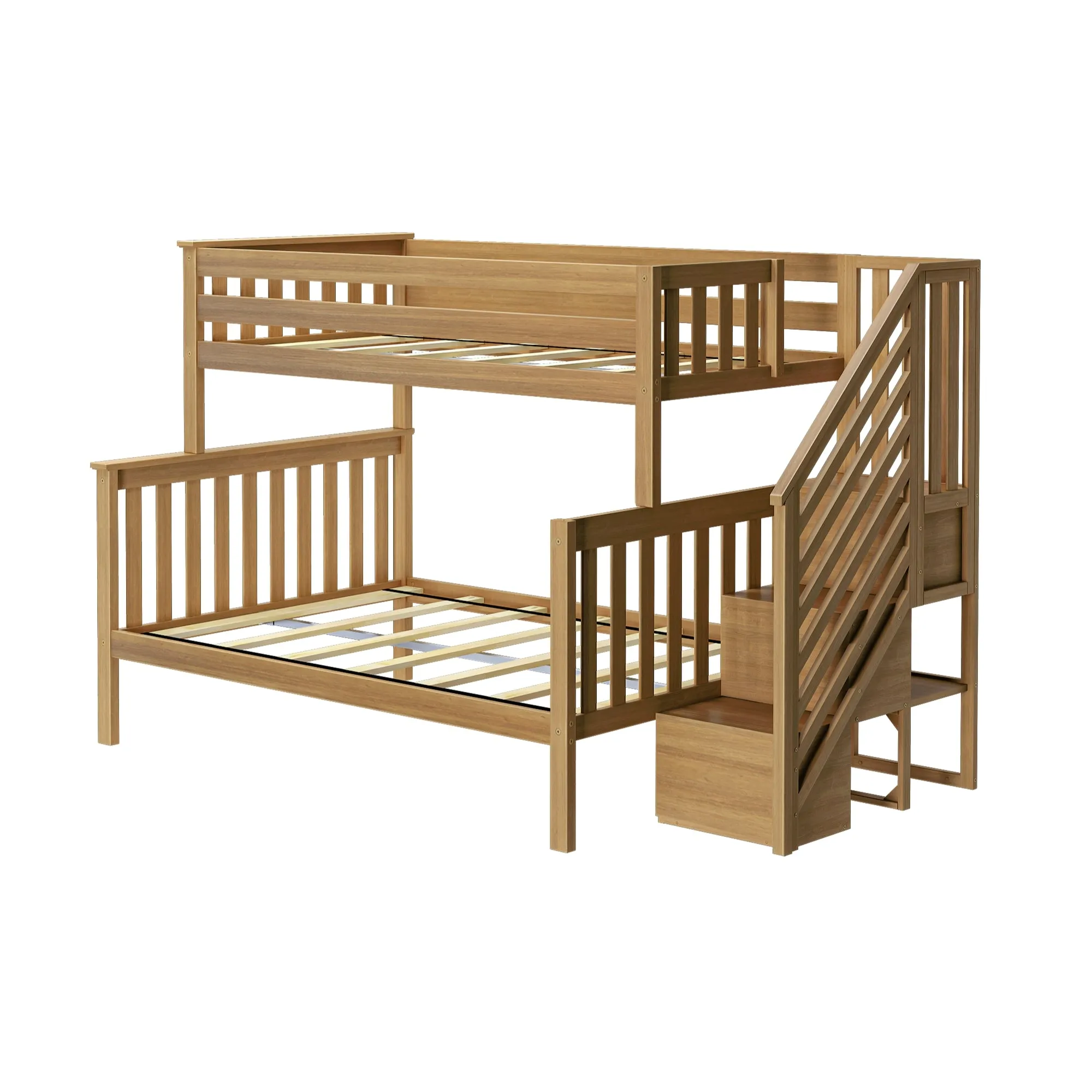 Twin Over Full Bunk Bed With Stairs