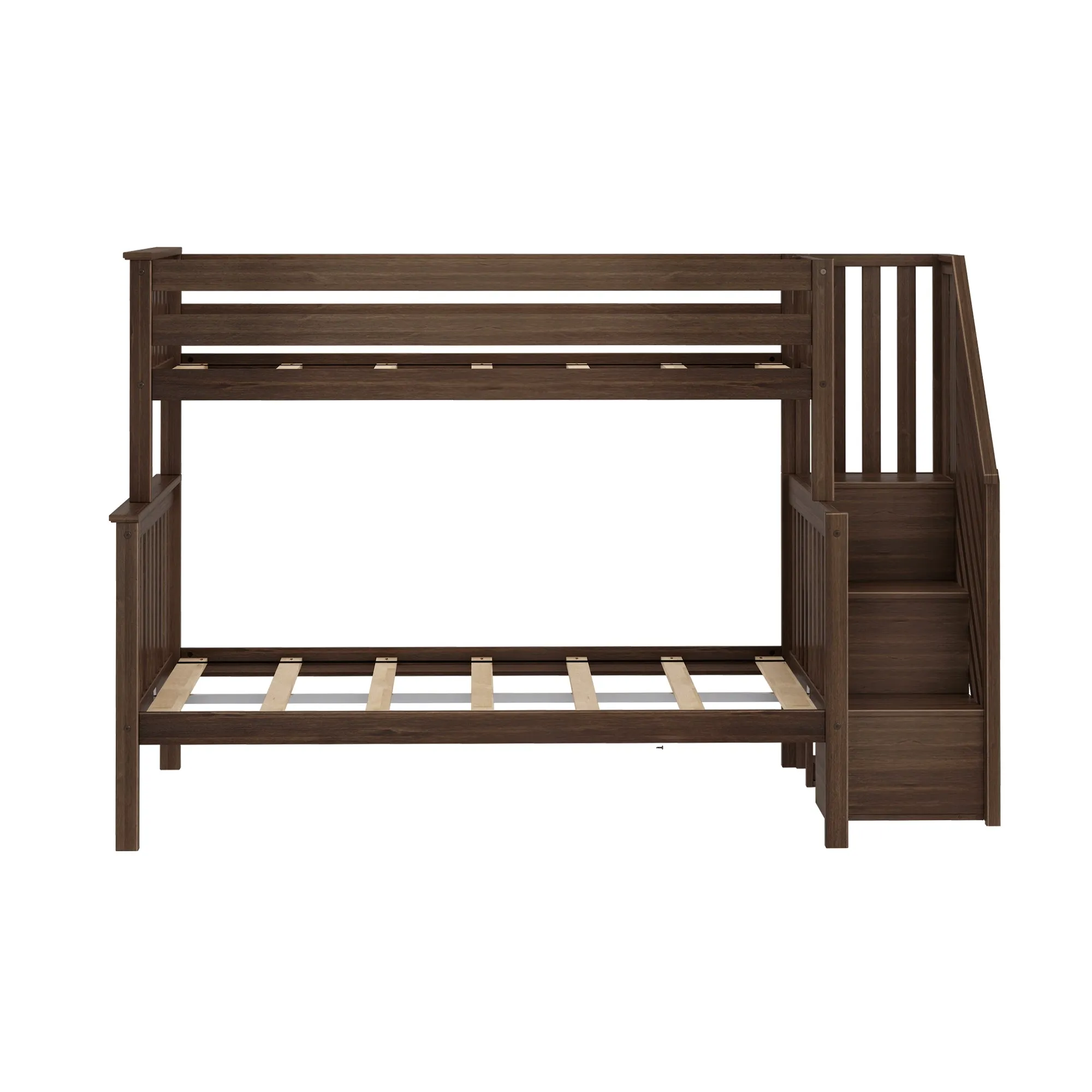 Twin Over Full Bunk Bed With Stairs