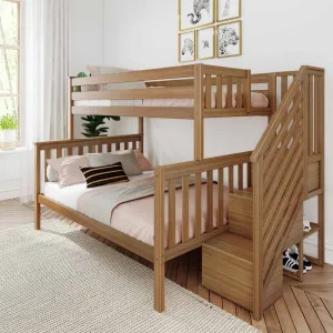 Twin Over Full Bunk Bed With Stairs