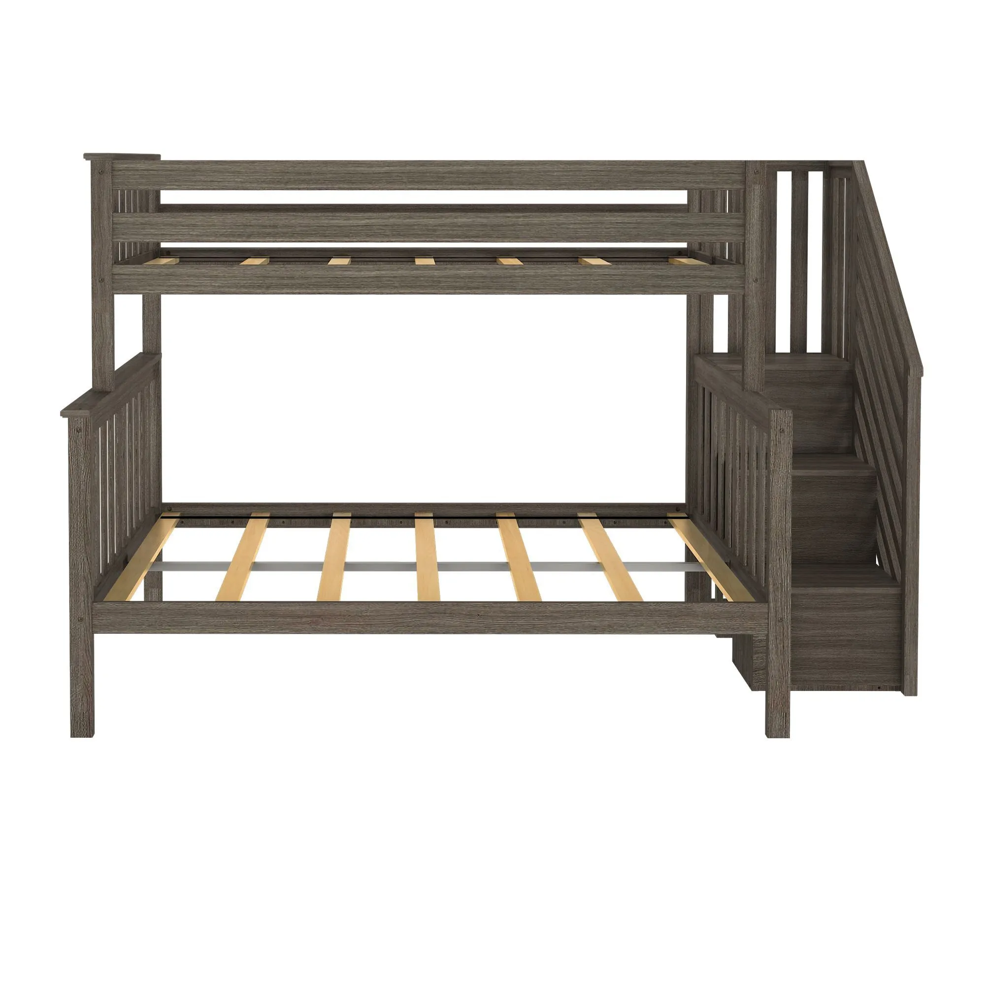 Twin Over Full Bunk Bed With Stairs