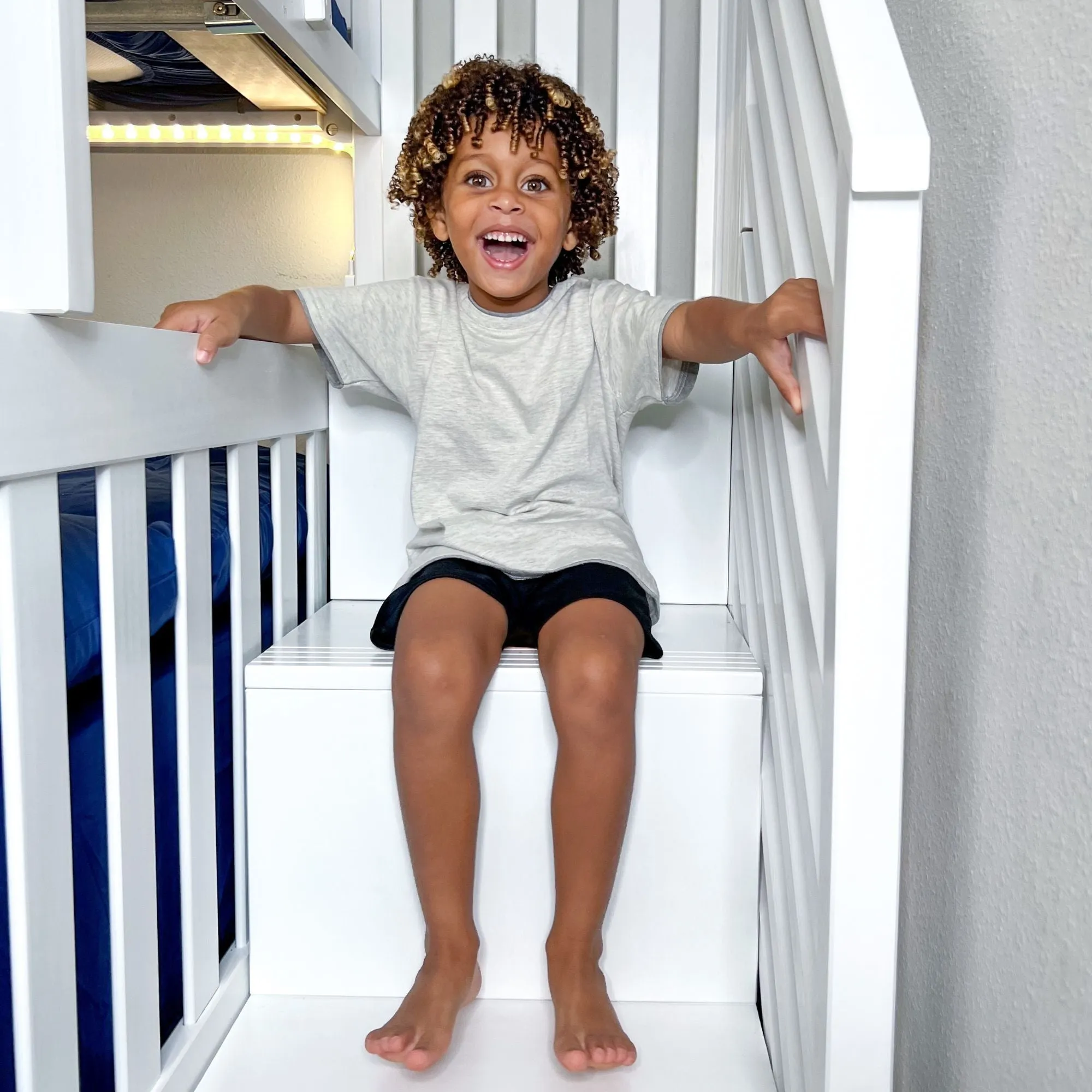 Twin Over Full Bunk Bed With Stairs