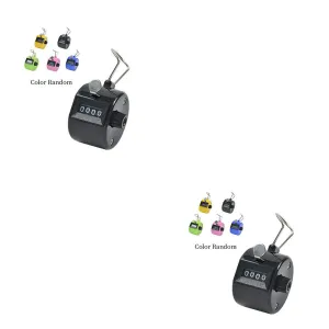 US 2-4 Pack Metal Hand Tally 4-Digit Number Counter Mechanical Manual Clicker