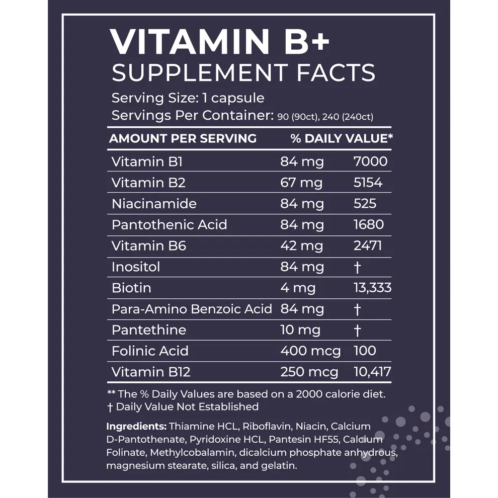 Vitamin B  (8 key B's Complex)