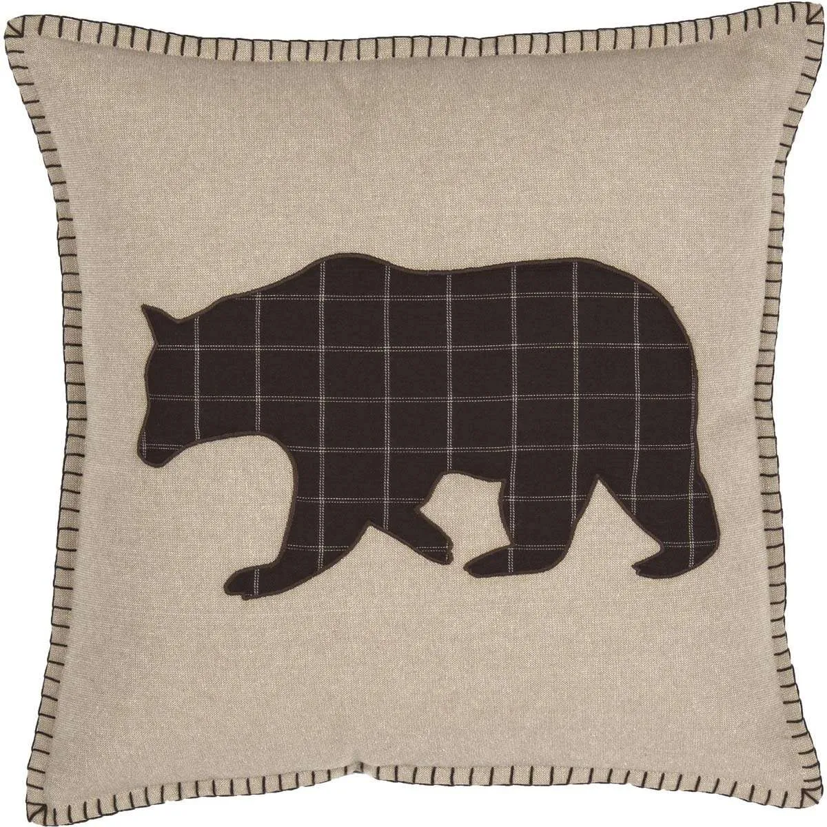 Wyatt Bear Applique Pillow 18"