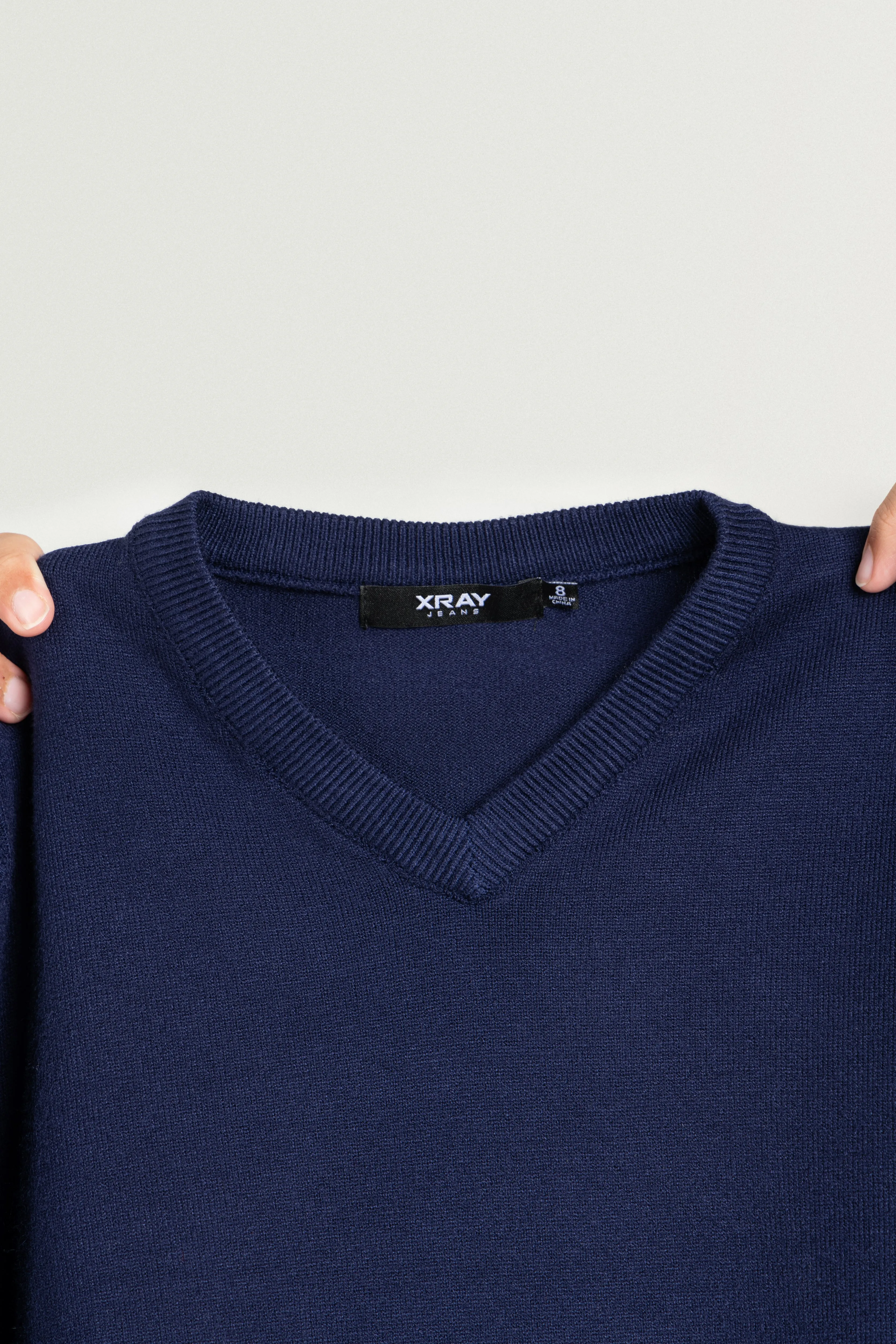 X RAY Boys and Kids Soft Slim Fit Middleweight Pullover Sweaters Basic V-Neck Sweater