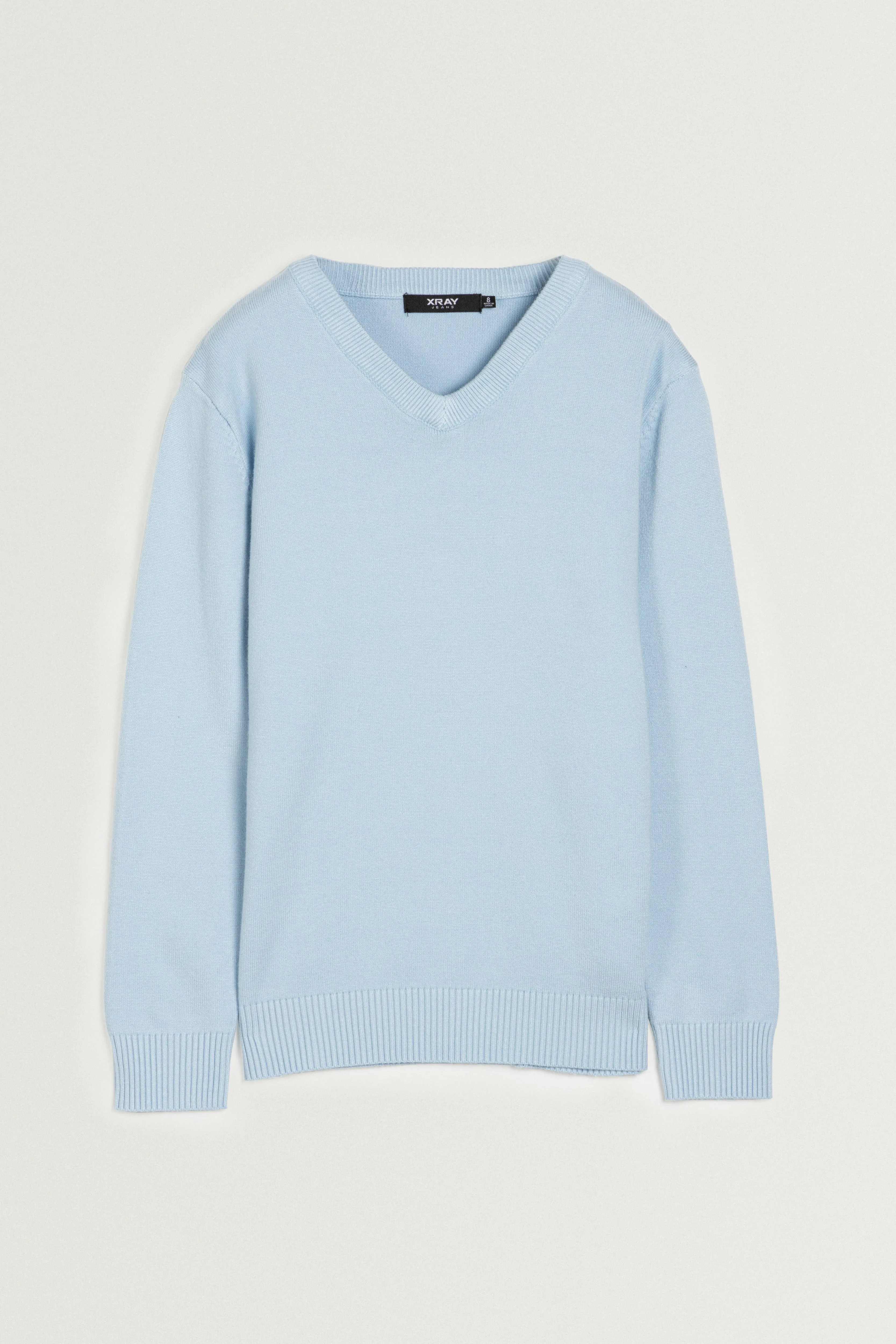 X RAY Boys and Kids Soft Slim Fit Middleweight Pullover Sweaters Basic V-Neck Sweater