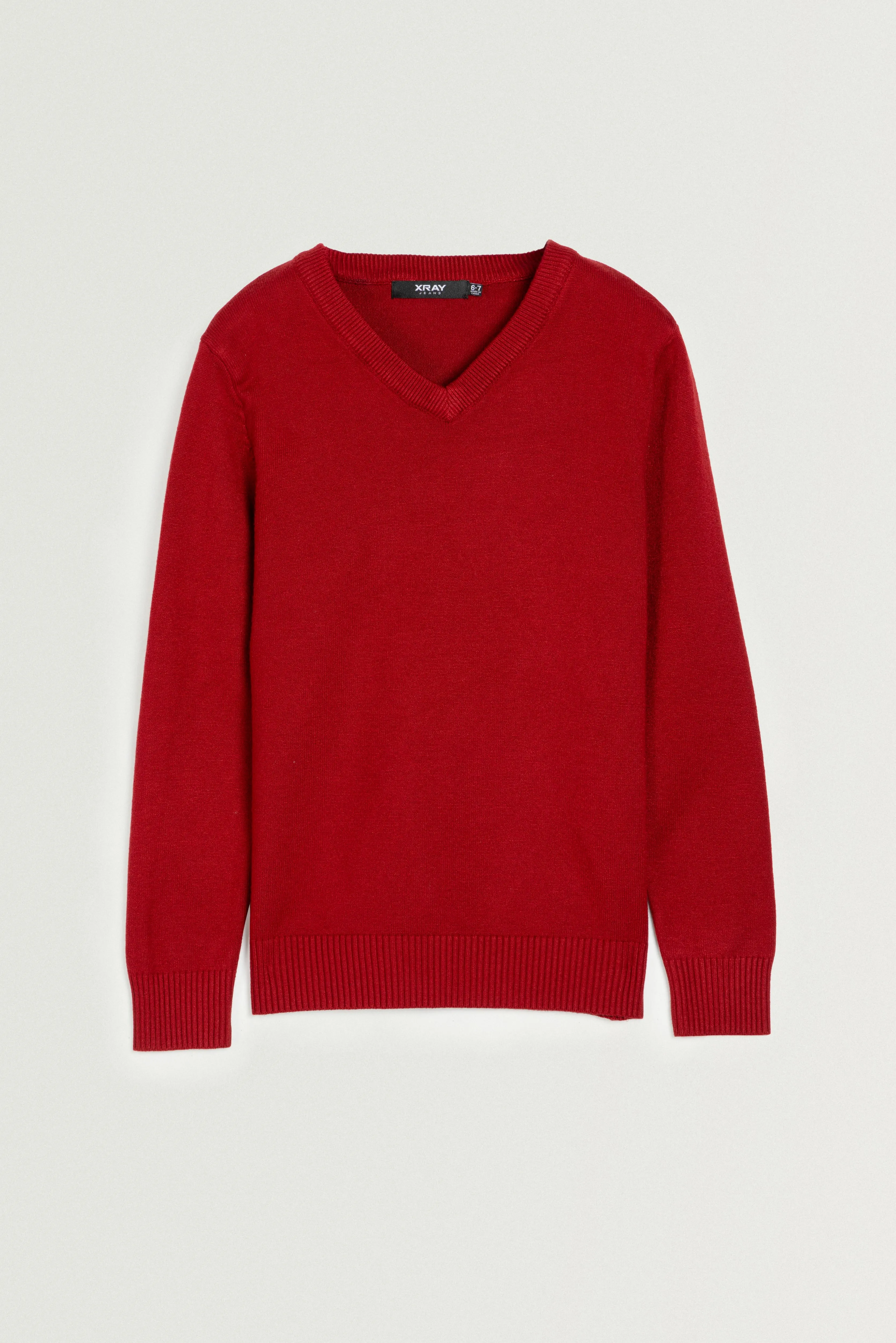 X RAY Boys and Kids Soft Slim Fit Middleweight Pullover Sweaters Basic V-Neck Sweater