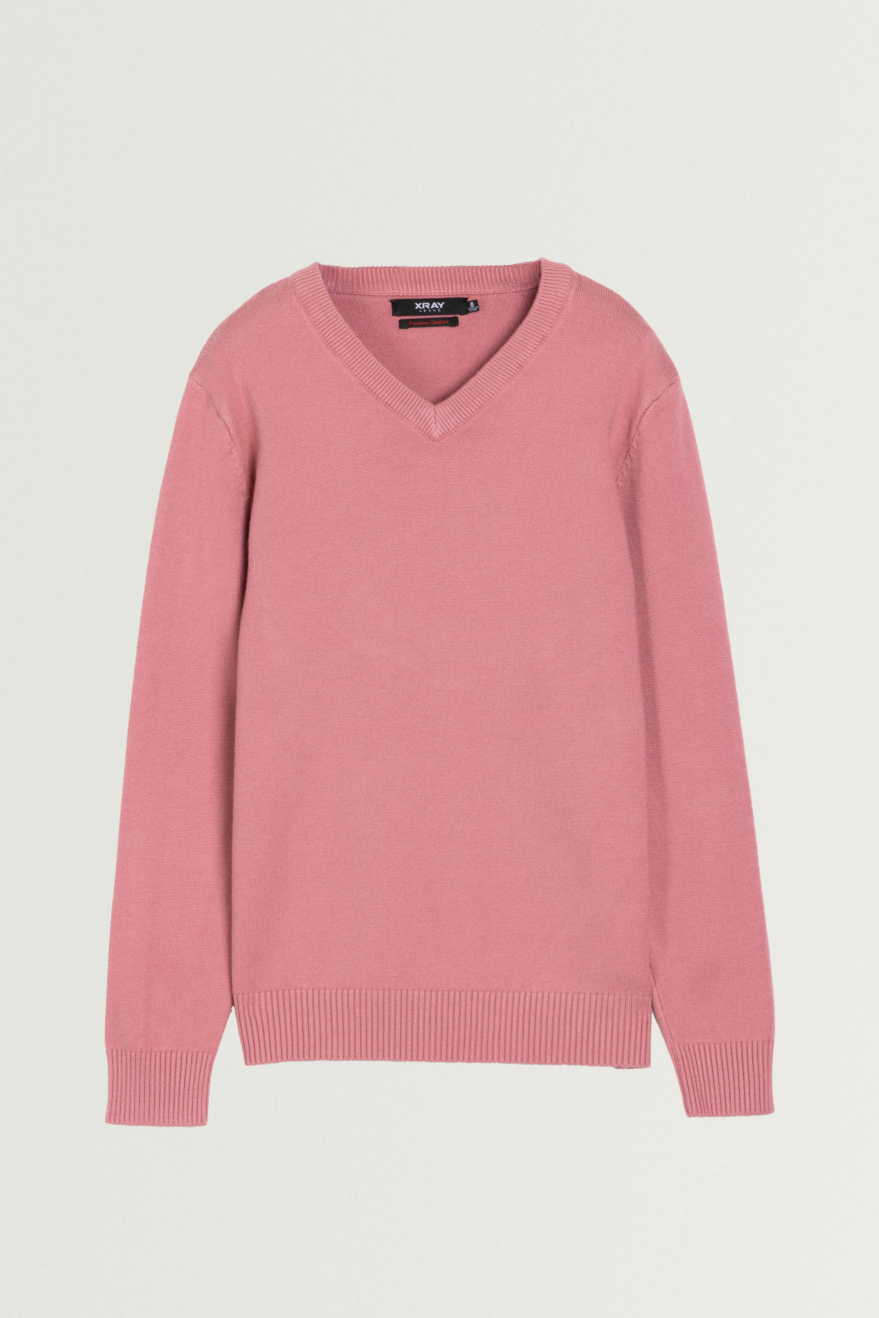 X RAY Boys and Kids Soft Slim Fit Middleweight Pullover Sweaters Basic V-Neck Sweater