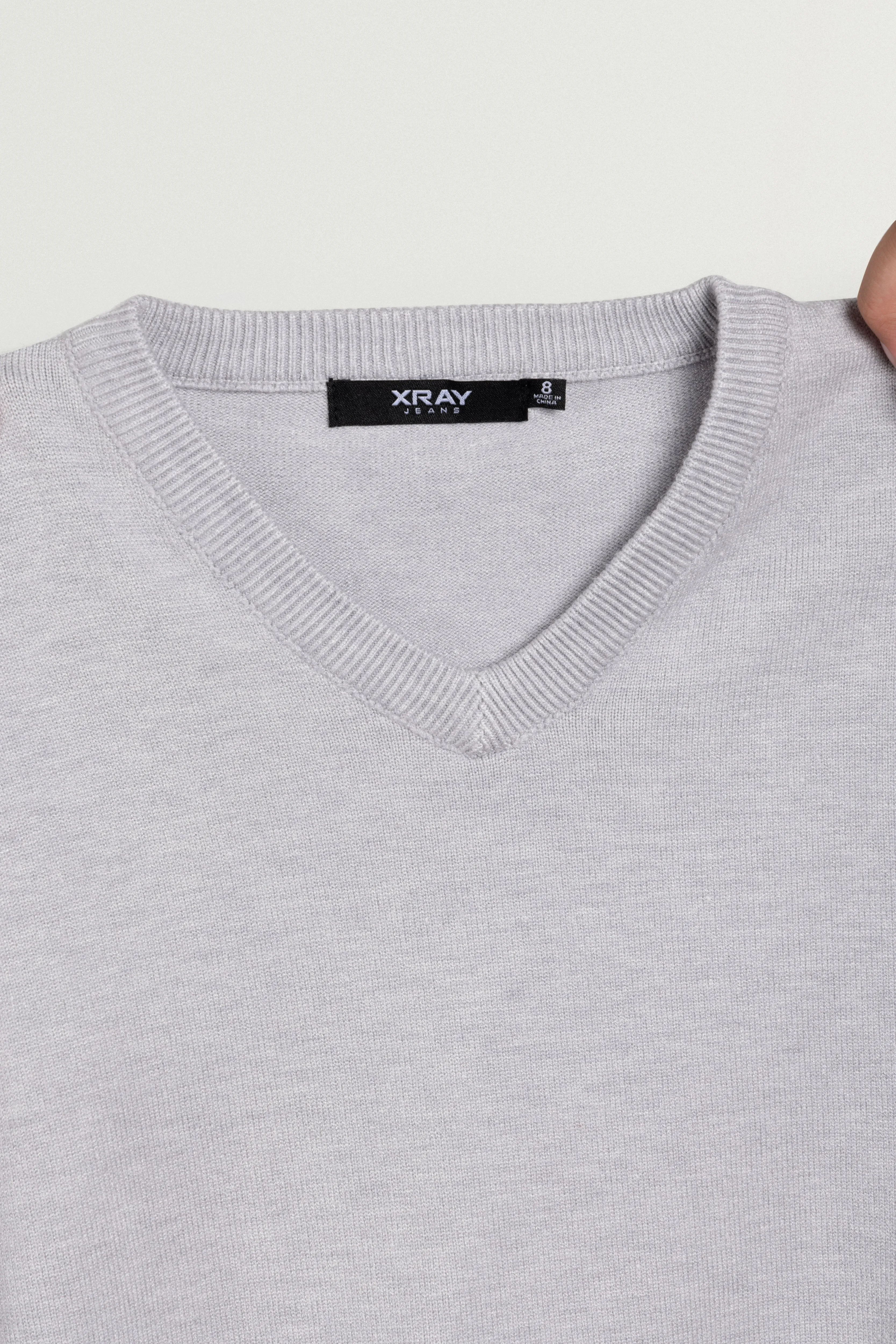 X RAY Boys and Kids Soft Slim Fit Middleweight Pullover Sweaters Basic V-Neck Sweater