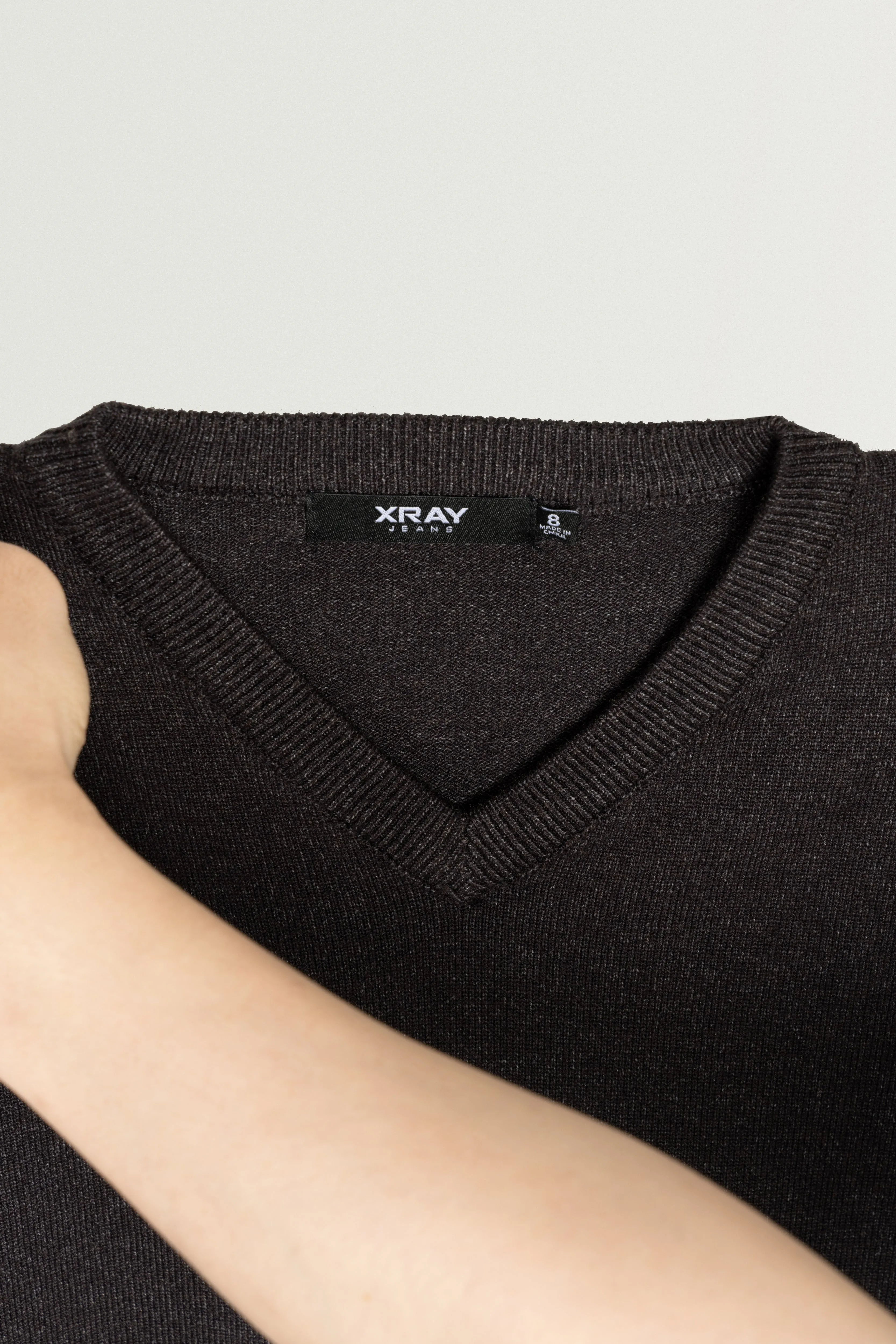 X RAY Boys and Kids Soft Slim Fit Middleweight Pullover Sweaters Basic V-Neck Sweater