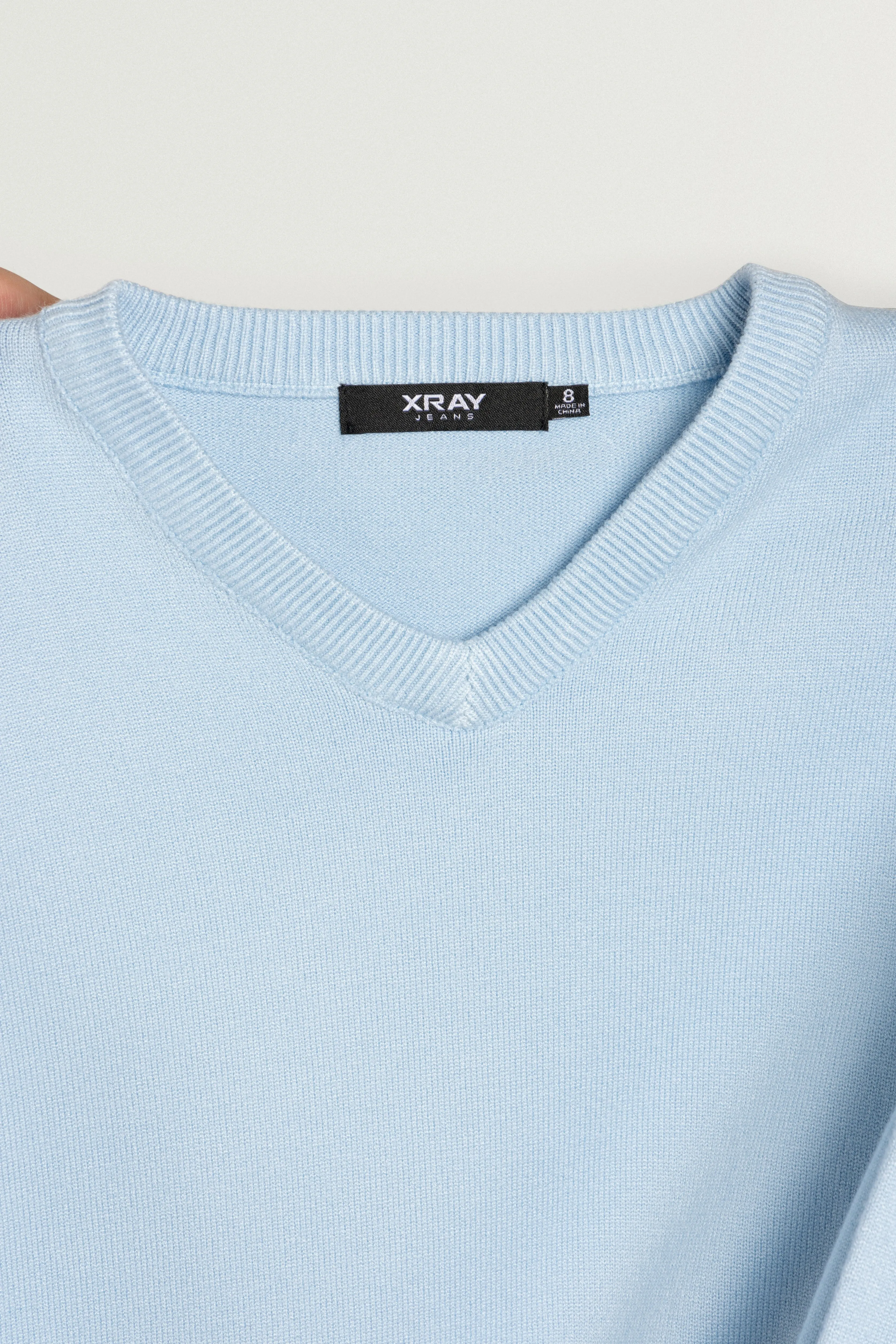 X RAY Boys and Kids Soft Slim Fit Middleweight Pullover Sweaters Basic V-Neck Sweater