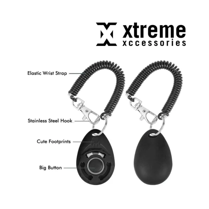 Xtreme Xccessories Pets Dog Training Clicker with Wrist Strap (Black)
