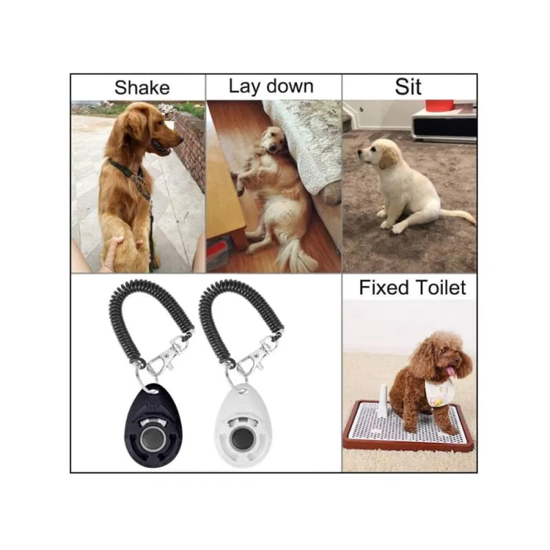 Xtreme Xccessories Pets Dog Training Clicker with Wrist Strap (Black)