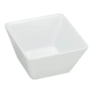 Yanco RM-404 10 Oz White Melamine Square Rome Salad Bowl, Pack of 72