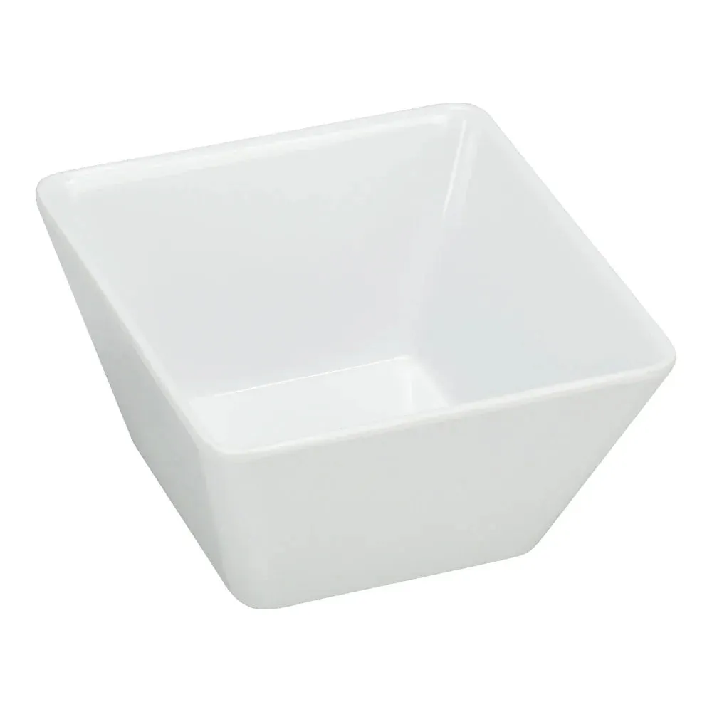 Yanco RM-404 10 Oz White Melamine Square Rome Salad Bowl, Pack of 72