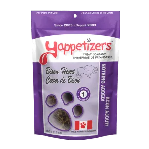 Yappetizers Dehydrated Bison Heart 3oz