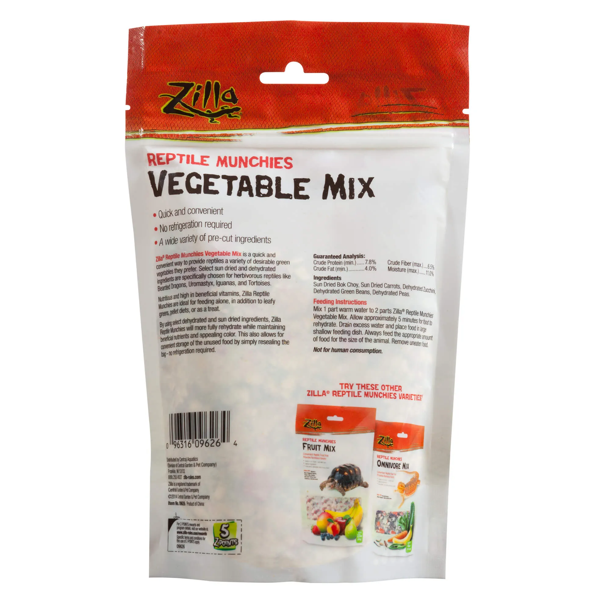 Zilla Reptile Munchies Vegetable 4 oz.